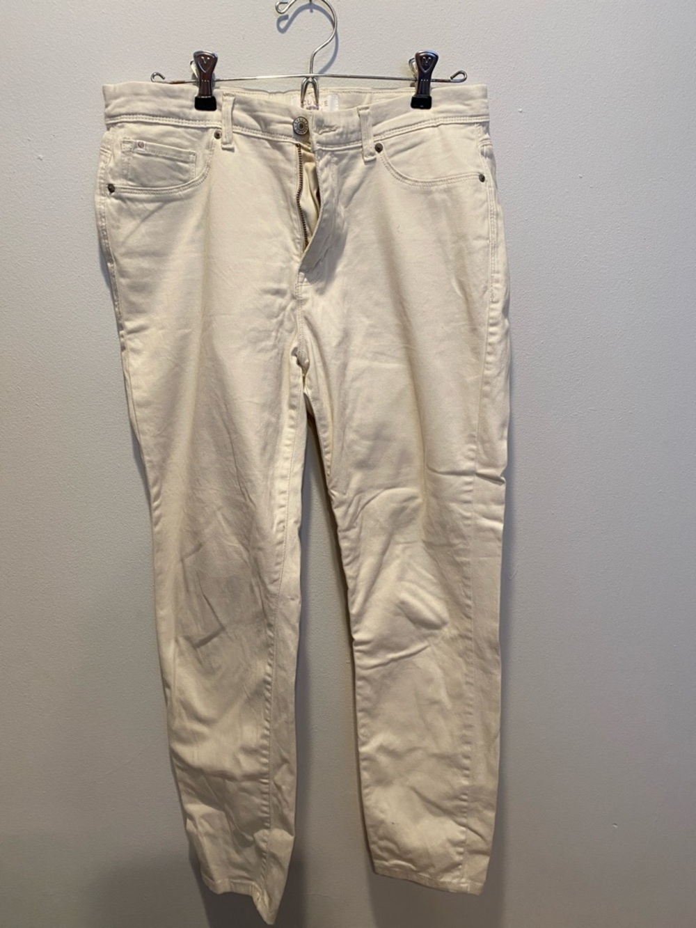 Women’s Cream Straight-Leg Jeans size 10
